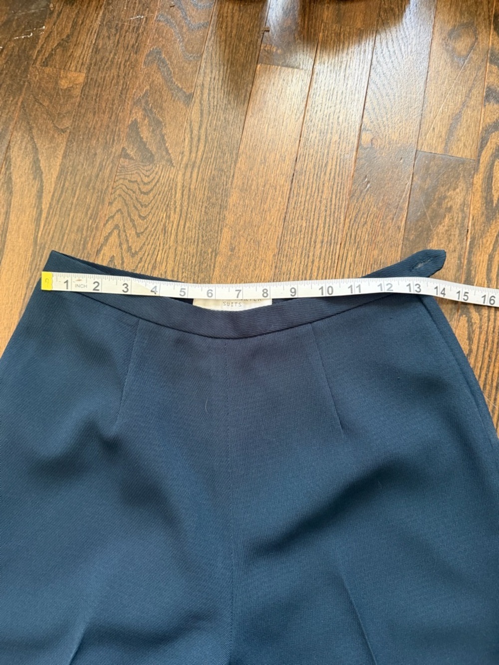 Vintage Women's Navy Tailored Ankle-Length Trousers - Picture 6 of 8